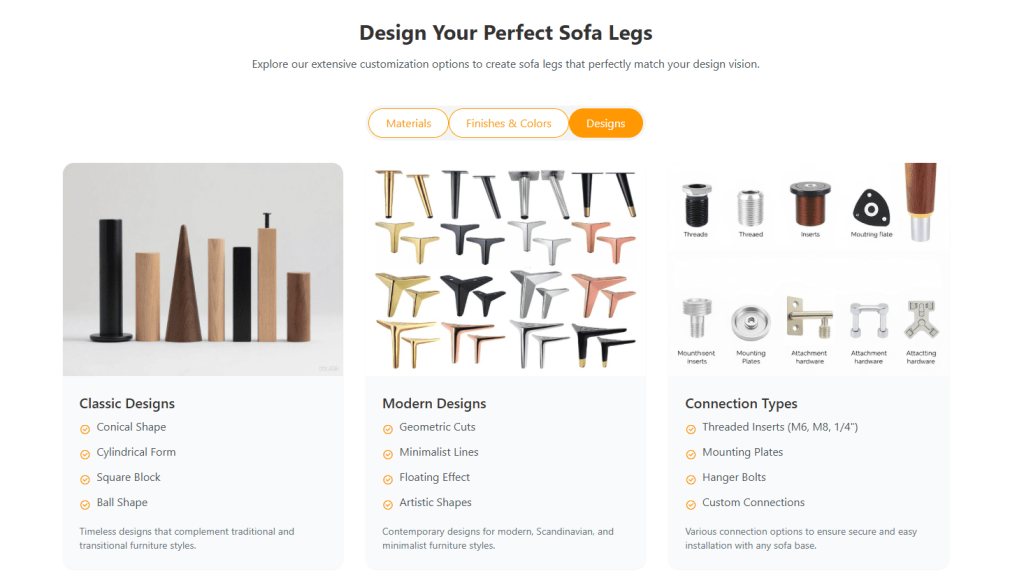 Durable Bed Legs 03 customization